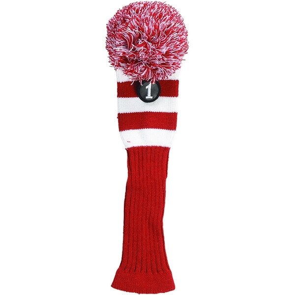 Red Striped Pom Socks