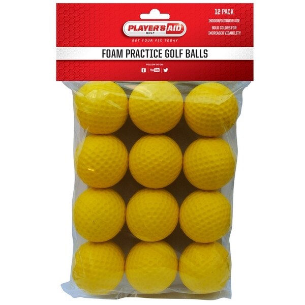 Player's Aid Foam Practice Balls 12 Pack
